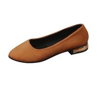 Chaussures décontractées pour Femmes pour Le Travail, Les et Les Loisirs. Modèle Confortable à Enfiler avec Bout fermé et Talon Bloc pour Une Utilisation Toute l'année. Joie de Vivre en Mocassin