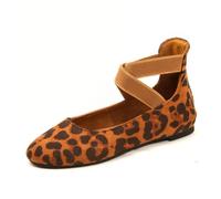 Chaussures décontractées pour femmes pour un usage quotidien, des voyages et des rendez-vous professionnels. Design confortable à enfiler pour les activités de printemps, Ballerines Femmes (Brown, 43)