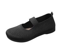 Chaussures décontractées pour Femmes, Printemps, été et Automne, en Respirante, Plates, à Enfiler, pour Le Travail, la Danse, légères et Confortables Bottes Talons Cheville (L5-Black, 40)