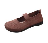 Chaussures décontractées pour Femmes, Printemps, été et Automne, en Respirante, Plates, à Enfiler, pour Le Travail, la Danse, légères et Confortables Bottes Talons Cheville (L5-Coffee, 38)