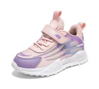 Chaussures décontractées pour fille - Confortables et légères - Larges - Respirantes - Simples - Avec fermeture - Pour adolescentes et enfants de 7 à 15 ans - Chaussures de course avec semelle souple