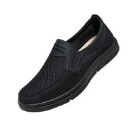 Chaussures décontractées pour homme, baskets, business, loisirs, sans lacets, chaussures de marche, chaussures de jogging, chaussures de course à pied, chaussures classiques vintage, Noir , 41 EU