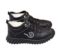 Chaussures décontractées pour homme - Pour la marche, la neige et l'hiver | Lacets, couche polaire thermique, intérieur doublé en polaire, coupe confortable, antidérapante, bout rond, semelles souples