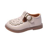 Chaussures décontractées tendance pour tout-petits et filles avec semelle épaisse et bout rond et boucle pour filles, taille 2, blanc, 27 EU