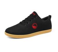 Chaussures D'EntraîNement De Karaté,Chaussures Kung Fu Tai Chi,Chaussure Escrime,Conception AntidéRapante,Conception Ergonomique,pour La Formation DéButant Adultes Enfants Hommes Femmes,Black-42 EU