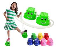 Chaussures D'équilibre En Plastique Pour Enfants, 1 Paire, Plein Air, Entraînement, Sourire, Visage, Saut, Échasses, Marcheur, Jouet Amusant, Sport, Cadeau, Livraison Directe