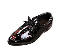Chaussures Derb pour garçons, chaussures habillées classiques à lacets Oxford pour enfants, chaussures habillées pour hommes, spectacles formels, chaussures d'école pour mariage, fête, Rouge, 26 EU