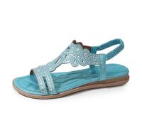 Chaussures d'été à talon compensé, cristal bohème, aspect floral, sangle de cheville élastique, chaussures de plage confortables, chaussures légères pour femme, sandales confortables pour l'extérieur
