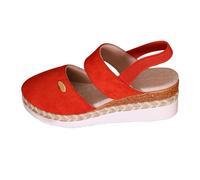 Chaussures d'été à talon compensé pour femme, espadrilles élégantes et confortables, fermées sur le devant, chaussures d'été pour femme avec talon, sandales compensées bohèmes, sandales à plateforme