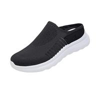 Chaussures d'été confortables pour femme - Chaussures de marche arrière ouvertes - Dessus en maille - Chaussures de loisirs légères - Chaussures orthopédiques - Semelle souple - Chaussures basses