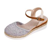 Chaussures d'été élégantes pour femme - Sandales à talon compensé tendance avec accents de couleur - Profil de semelle robuste pour les journées d'été et les activités de loisirs