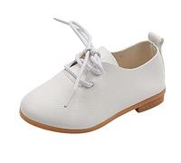 Chaussures d'été et d'automne mignonnes pour filles, chaussures décontractées, couleur unie, bout rond, chaussures habillées pour enfants, bottes de pluie, blanc, 31 EU