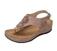 Chaussures D'éTé Femme, Sandales CompenséEs à Semelles éPaisses, Sandales à Bout Ouvert Tendance Pour Corriger La Forme Du Pied, Chaussures D’éTé Confortables à Talons CompenséS.