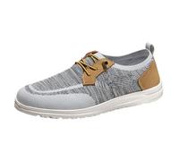 Chaussures d'été légères et respirantes pour homme et femme Chaussures décontractées en cuir pour homme et femme Baskets tendance et athlétiques, gris, 50 EU