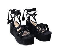 Chaussures d'été légères pour femme - Élégantes - Sandales à lanières - Bout ouvert - Chaussures de soirée - Chaussures de mariée - Couleur unie - Mode - Plateforme compensée - Sandales plates