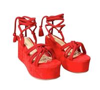 Chaussures d'été légères pour femme - Élégantes - Sandales à lanières - Bout ouvert - Chaussures de soirée - Chaussures de mariée - Couleur unie - Mode - Plateforme compensée - Sandales plates