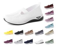 Chaussures d'été pour femme - Baskets orthopédiques - Chaussures pieds nus - Chaussures de marche - Chaussures de travail plates - Confortables - Chaussures de sport d'été - Chaussures de sport pour