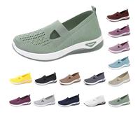 Chaussures d'été pour femme - Baskets orthopédiques - Chaussures pieds nus - Chaussures de marche - Chaussures de travail plates - Confortables - Chaussures de sport d'été - Chaussures de sport pour