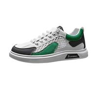Chaussures d'été pour homme en maille - Chaussures de loisirs creuses - Semelles souples - Baskets orthopédiques - Pour l'école, vert, 41 EU