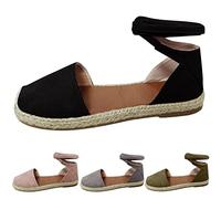 Chaussures d'été tendance pour femme - Design croix en bambou respirant - Bout ouvert - Antidérapantes - Pour le shopping, les vacances, la plage, la marche, le parc, le camping - Confortables et