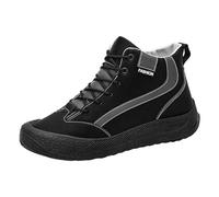 Chaussures d'extérieur en Coton pour Hommes, et polyvalentes, en Peluche épaisse, Bottes Neige Sport décontractées, Nouvelle Hiver (Black, 39)