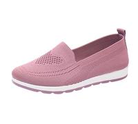 Chaussures d'extérieur en maille solide respirante tout autour du sport Couleur Femmes Baskets Chaussettes Laine Femme, Rose, Taille 38