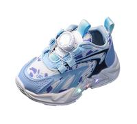 Chaussures d'extérieur pour hommes Été et Automne Chaussures de sport pour enfants pour petits et moyens Boucle rotative Chaussures de course Flash Lumière décontractée Chaussures de sport pour bébé