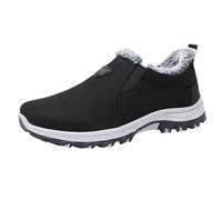 Chaussures d'hiver chaudes pour homme - Chaussures de randonnée à enfiler | Chaussures d'extérieur doublées en polaire - Chaussures de loisirs - Protection contre les pas - Chaussures de travail