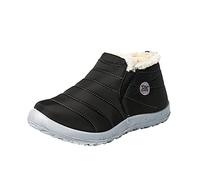 Chaussures d'hiver chaudes pour homme - Chaussures imperméables - Chaussures thermiques plates doublées en peluche - Bottes d'hiver pour homme - Antidérapantes - Bottes de neige - Bottes d'hiver