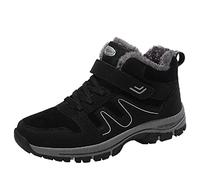 Chaussures d'hiver doublées pour Hommes d'âge Moyen et âgés avec Fermeture Plus Velours épais, antidérapantes, Confortables en Coton, Chaussures Chaudes pour Hommes, Chaussures Sportives, 3 x
