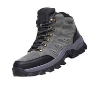 Chaussures d'hiver montantes pour couple de randonnées en plein air chaussures d'alpinisme à la mode loisirs chaud épais bas anti chaussures simples hommes taille 9, gris, 37 1/3 EU