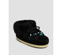 Chaussures D'hiver Noires Pour Femmes Moon Boot Resort Evx Mule Suede Beads 80d1470040-nn13
