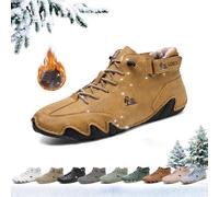 Chaussures d'hiver pieds nus ultra-confortables et antidérapantes for femmes, chaussures d'extérieur légères Beck, bottes Chukka en cuir souple for femmes, bottes neige randonnée et marche doublées ch
