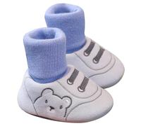 Chaussures d'Hiver pour Bébé 0-6 Mois, Chaussettes Antidérapantes en Peluche Ours Mignon, Bottes Confortables et Chaudes Unisexes