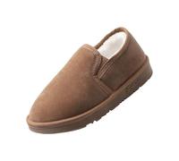 Chaussures d'hiver pour femme - Doublées - Confortables - En coton - Antidérapantes - Pour la neige, kaki, 36 EU