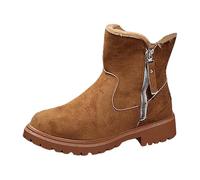 Chaussures d'hiver pour femme - Doublées - Imperméables - Chaudes - Bottes d'hiver chaudes - Bottes de neige pour femme - Bottes de neige pour femme - Bottes d'hiver courtes antidérapantes - Bottes