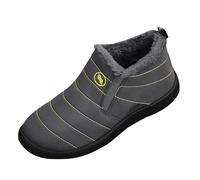 Chaussures d'hiver pour femme - Doublées - Tige courte - Antidérapantes - Bottes de ski plates - Imperméables - Confortables à enfiler - Protection contre le froid - Bottes thermiques, gris, 39 EU
