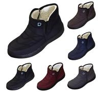 Chaussures d'hiver pour femme - Doublure chaude - Imperméables - Légères et confortables - Antidérapantes - Avec doublure en fourrure, rouge, 41 EU