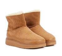 Chaussures d'hiver pour femme FitFlop Gen-ff Mini GS6-A69 en cuir marron à lacets - talon plat et tige basse 38