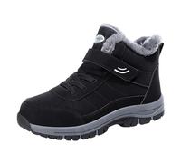 Chaussures d'hiver pour homme - Doublées - Imperméables - Chaudes - Ergonomiques - Antidérapantes - Tige courte - Chaussures de trekking - Ski - Bottes d'hiver - Bottes d'hiver unisexes, Noir , 38 EU