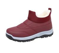 Chaussures d'hiver pour homme - Doublure chaude - Antidérapantes - Bottes d'hiver - Unisexe - Imperméables - Chaussures de randonnée - Chaussures de sport hautes - Chaussures de sport légères, rouge