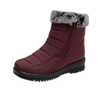 Chaussures d'hiver pour homme - Doublure imperméable - Chaussures à enfiler avec fermeture éclair - Chaussures d'hiver chaudes - Chaussures de neige légères et épaisses - Bottes d'hiver confortables