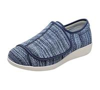 Chaussures diabétiques extra larges pour femme - Chaussures de marche confortables et respirantes, bleu, 47 EU