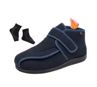 Chaussures Diabétiques Pieds Gonflés, Chaussures D'hiver Thermiques Ajustables Pour Hommes Raffermissantes Et Élargissantes Pour Le Diabète Et L'œdème, Marche En Extérieur Facile(Dark blue,49 EU)