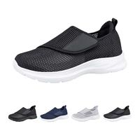 Chaussures diabétiques pour homme et femme - Largeur extra large - Chaussures orthopédiques réglables extra larges - Baskets de marche pour femmes âgées - Soutien de la voûte plantaire - Chaussures