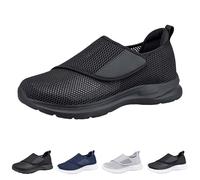 Chaussures diabétiques pour homme et femme - Largeur extra large - Chaussures orthopédiques réglables extra larges - Baskets de marche pour femmes âgées - Soutien de la voûte plantaire - Chaussures