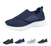 Chaussures diabétiques pour homme et femme - Largeur extra large - Chaussures orthopédiques réglables extra larges - Baskets de marche pour femmes âgées - Soutien de la voûte plantaire - Chaussures