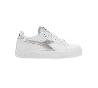 Chaussures Diadora - Game Step Premium - Femme - Blanc/argent - Cuir - Lacets - Plat 39