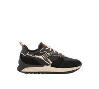 Chaussures Diadora Jolly Animalier Baskets Femme Mélange De Cuir Noir