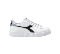 Chaussures Diadora Step P Baskets Femme Faux Cuir Blanc Noir